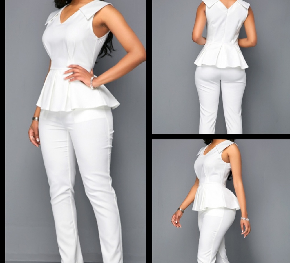 🌷WHITE V-NECK JUMPER 🌷